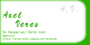 axel veres business card